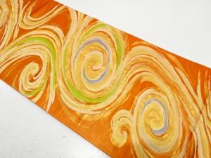 流水模様織り出し　袋帯